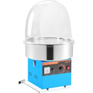 VEVOR Electric Cotton Candy Machine, 1000W Commercial Floss Maker With Cover, Commercial Cotton Candy Machine w/Stainless Steel Bowl Sugar Scoop, Ideal for Carnival, Birthday, Family Party, PinkVEVOR Super Brand Day