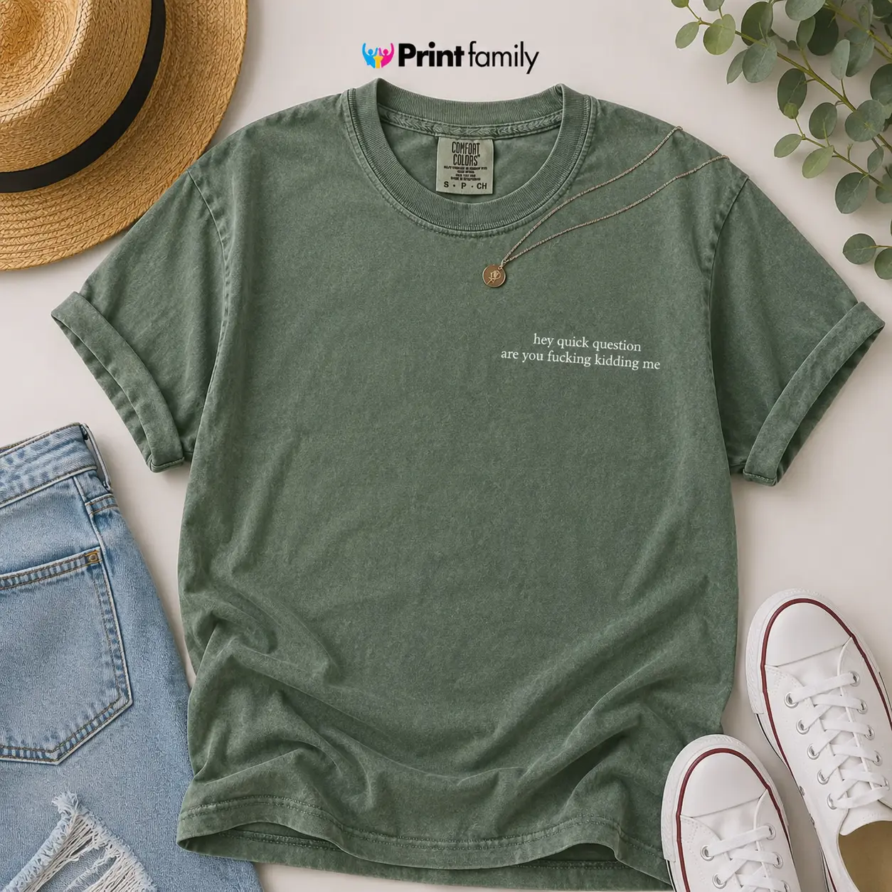 Comfort Colors Hey Quick Question Are You Kidding Me Shirt, Soft Cotton Unisex Gift, Gift for Him or Her, Unisex Stylish Top - Printfamily
