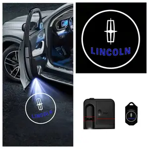 Lincoln Car Logo Welcome Light Set, Welcome Courtesy Light, Upgrade Projection Atmosphere Lamp, No Damage Installation, Easy Peel and Stick, Enhance Car Style