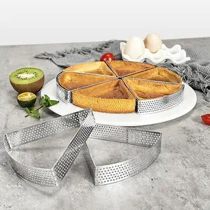 Fan Shaped Cake Ring,  6 Counts/set Stainless Steel Cake Baking Mold, Baking Utensils for Cake, Mousse, Fruit Pie, Dessert Making