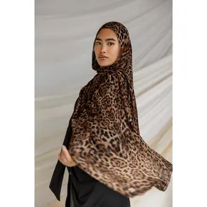VELA Espresso Leopard Print Modal Hijab