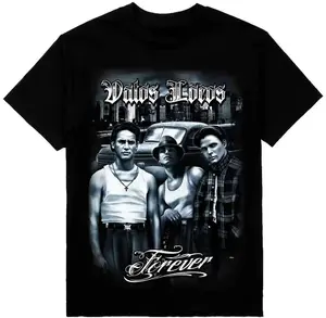 Guacamole Men's Casual Short-Sleeve Cotton T-Shirt - Blood In Blood Out Vatos Locos Forever Tribute, Chicano Streetwear Digital Print, LA Lowrider Urban Style, Unisex Mexican Culture Gift Top, Shortsleeve, Tshirt