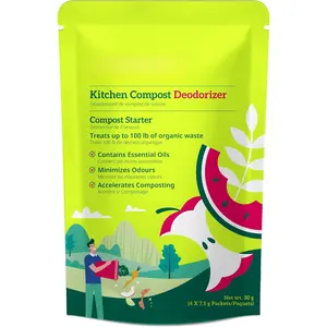A Compost Starter/Accelerator Which Help to Reduce Kitchen  Odor and Convert Yard  to Fertile Humus for  Composting Systems. Comes in 1 Package That Contains 4 Packets Inside