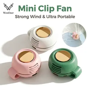 Westdeer Portable Silent Mini Bladeless Electric Fan,Adjustable 3-speed Suspended Waist Fans, Smal!Father's Day Gifts,Perfect Gift