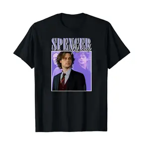 VintageTee Gildan Spencer Reid Unisex T-shirt, Spencer Reid Bootleg Tshirt, Criminal Minds Tv Show Birthday, Christmas Cotton Tshirt Casual Festive