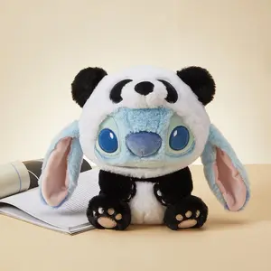 Disney Stitch Plush Doll,Panda Stitch Plush Toy,10.6" Cute Stuffed Toys Wearing Panda Suit Comfortable In Hand Lovely Plush Toy Gift For Fans Kids,Cute Stitch Cross Dressing,Home Decor,Birthday Gift,Holiday Gift(1pc)