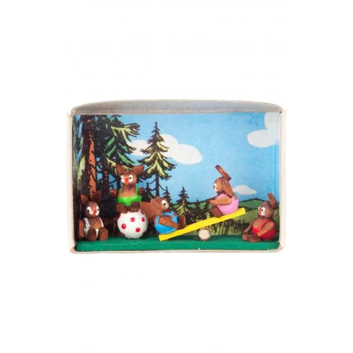 Alexander Taron 028-161 Dregeno Matchbox - Bunny Children Playing In The Forest