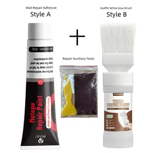 A+B wall hole crack and graffiti repair paste white waterproof putty suitable for interior walls equipped with scraper and sandpaper.