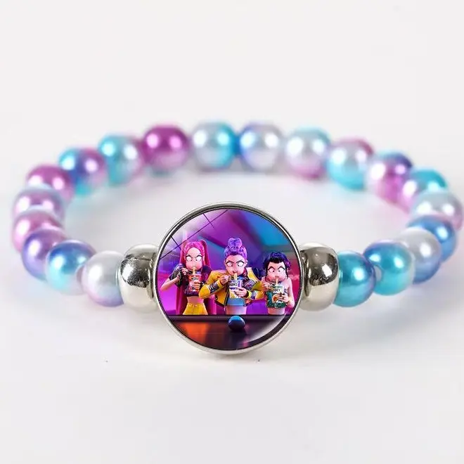 KPop 3-Part Team Beaded Bracelet Hand Chain, Global Fan Merchandise Fashion Costume Jewelry Accessory