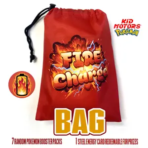 Kid Motors Tv Fire Charge Bag 7 Random Booster Packs + 1 Energy Card Redeemable for prizes