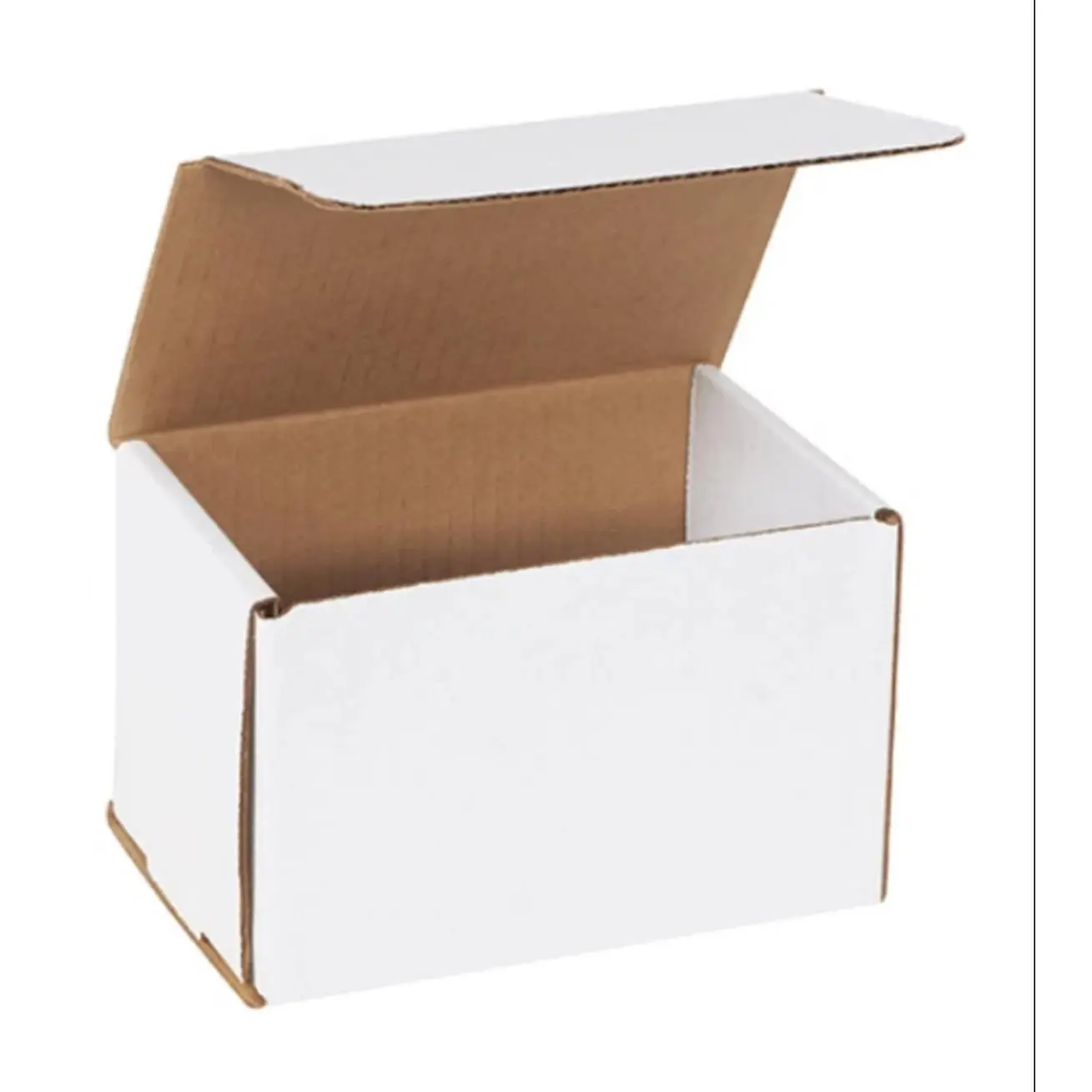 Corrugated White Mailers Packing Boxes 6" x 4" x 4" Pack of 50 Count for Secure Shipping and Storage