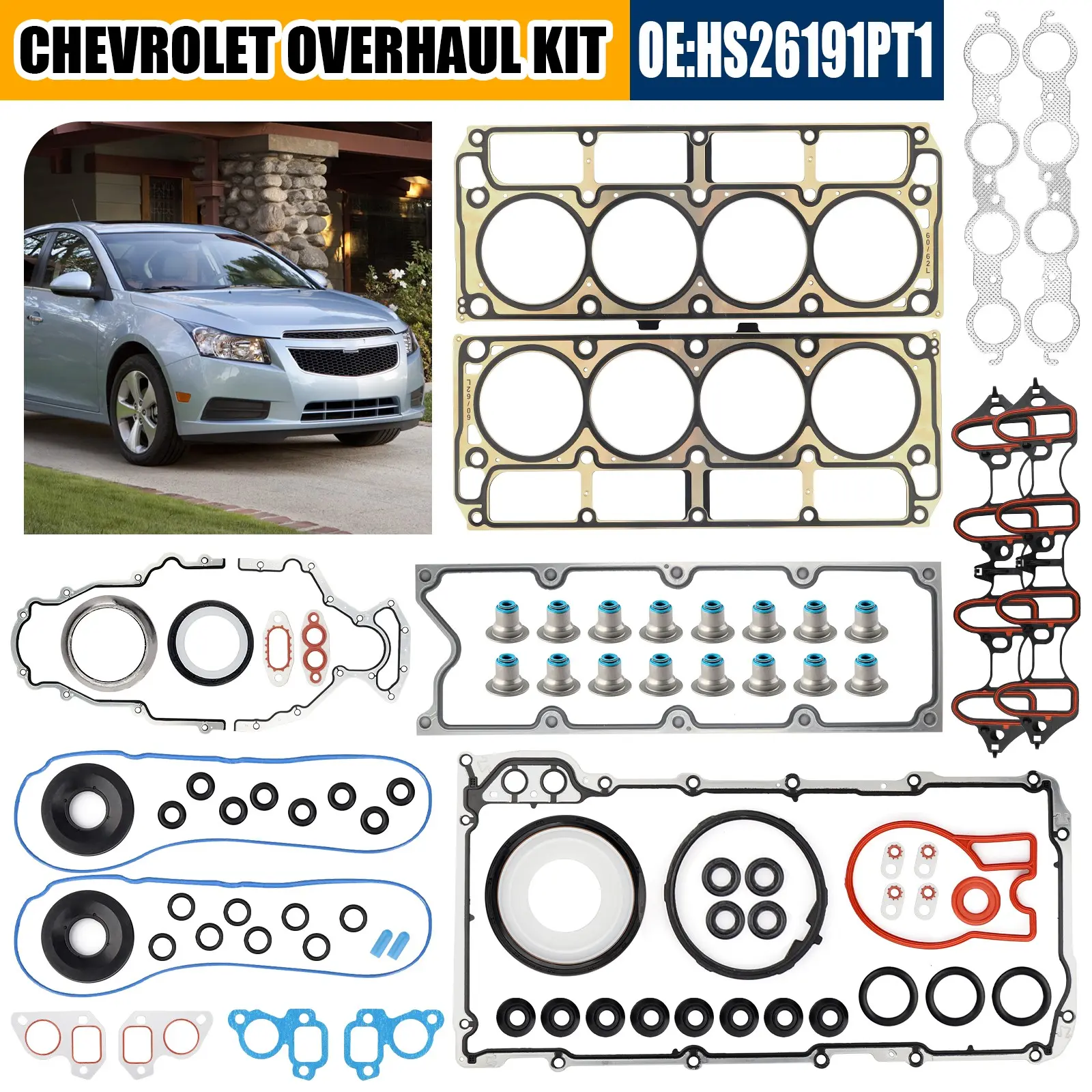 Full Engine Gasket Set Kit For Chevrolet Express 1500 LT LS 5.3L 4.8L 2004-2008