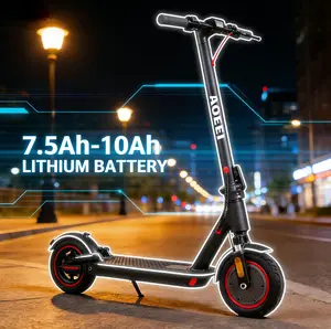 AOEEI Electric Scooter, 35 km top speed, 350–500 W maximum motor power, 7.5 Ah–10 Ah lithium battery, 3 speed levels, 8.5-inch wheels, 25 miles range