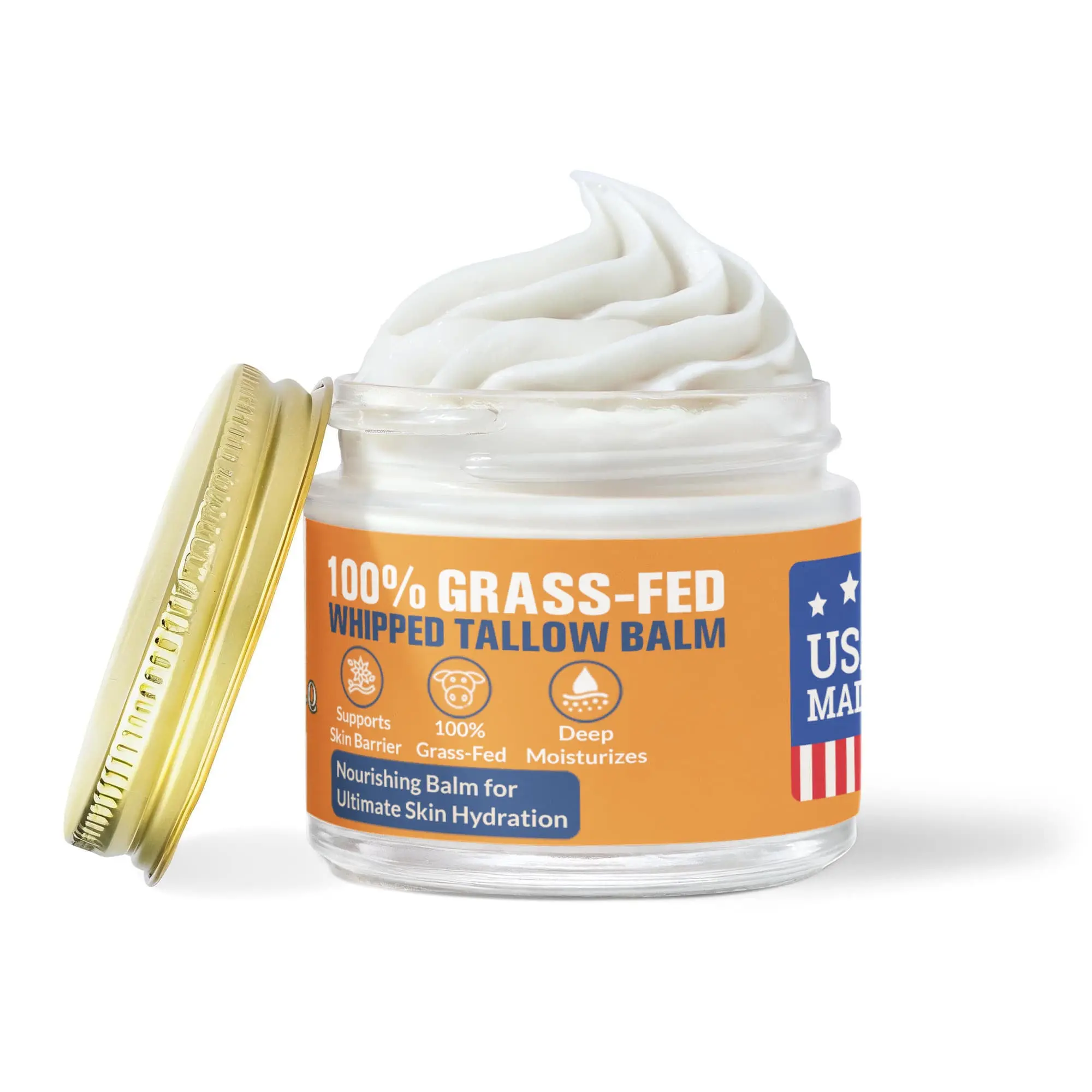 Whipped Grass-Fed Tallow Balm with Vanilla Bean – Deep Hydration & Natural Skin Repair