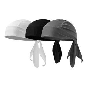 Outdoor Cycling Quick-Dry Breathable Mesh Pirate Hat Motorcycle Head Wrap Small Cap Moisture-Wicking Sports Headscarf Gear for Cycling & Motorcycle Rides