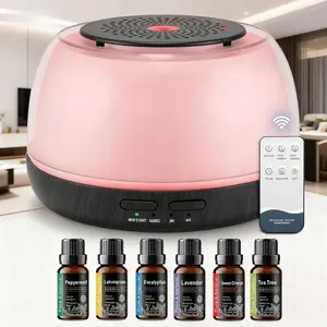 Smart Aromatherapy Experience: 500ML Diffuser with Remote, 4 Flexible Timers & 7 LED Colors for Up to 8 Hours of Runtime