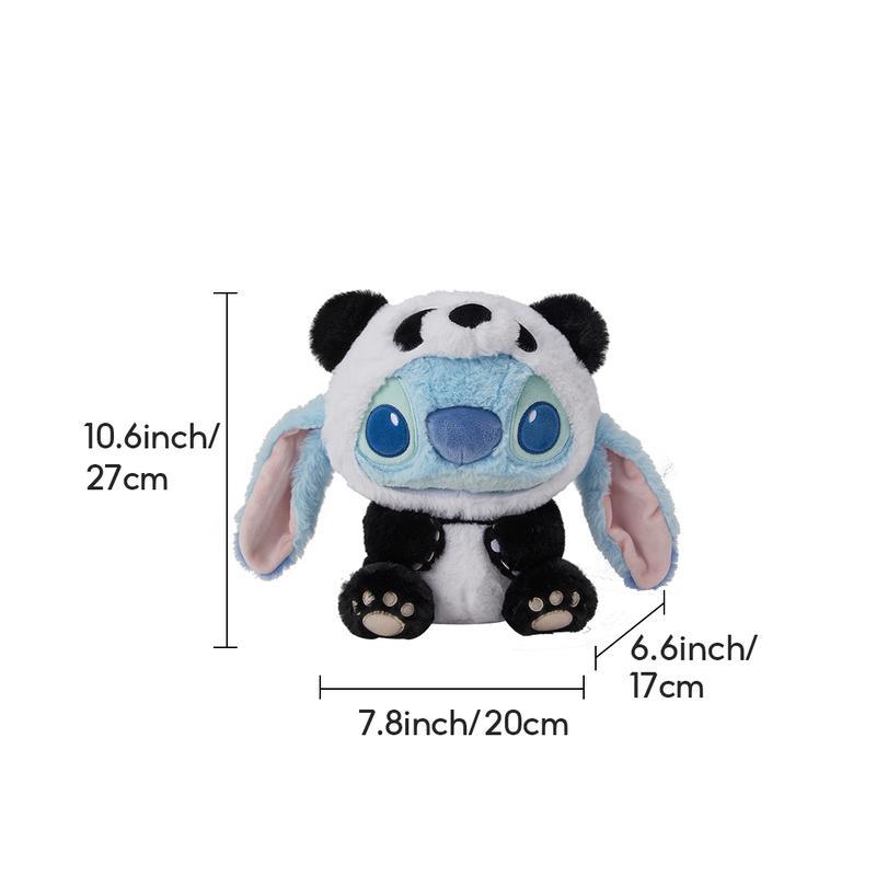 Disney Stitch Plush Doll,Panda Stitch Plush Toy,10.6" Cute Stuffed Toys Wearing Panda Suit Comfortable In Hand Lovely Plush Toy Gift For Fans Kids,Cute Stitch Cross Dressing,Home Decor,Birthday Gift,Holiday Gift(1pc)
