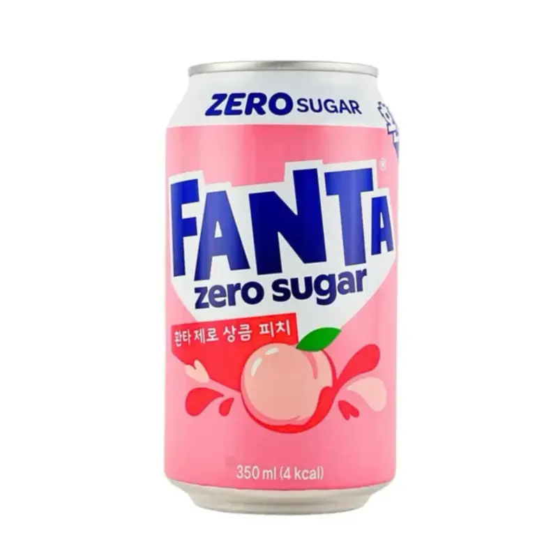 Fanta Zero Sugar Refreshing Peach 350ml (Korea) Fanta Zero Sugar Refreshing Peach 350ml (Korea)