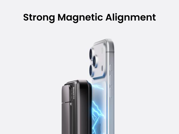 SHARGE ICEMAG 3 MagSafe Portable Charger, Qi2.2 25W Magnetic Power Bank 10000mAh 35W USB-C Fast Charging, with Active Cooling& Built-in Cable, Transparent RGB Design for iPhone 17e/16/15 Series