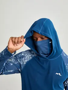 Maamgic Men's UPF 50+ Fishing Shirts Long Sleeve Rash Guard Moisture Wicking Quick-Dry for Swimming Hiking with 4-Way Stretch & Secure Side Zip Pocket