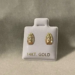 14k gold virgin Guadalupe earrings