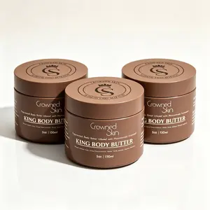 3 Pack Crowned Skin King Body Butter 150ml/5oz, Deep Hydrating Whipped Body Cream for Dry Rough Skin, Long Lasting Moisturizer for All Body Types, Non-Greasy Skin Repair Lotion