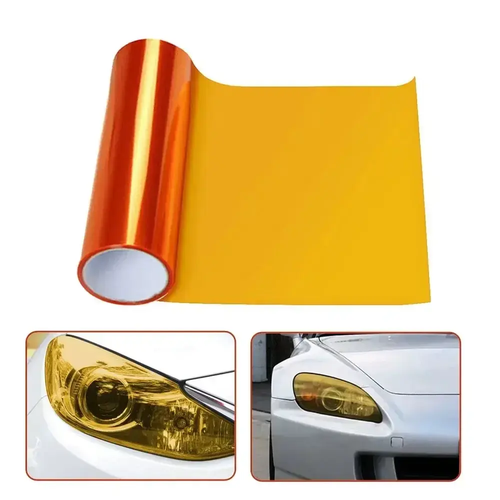 2026 New Car light film Amber Orange light film Car Fog Light Headlight Taillight Tint Vinyl Film Sheet Sticker Auto Body Film Cover For your Cars