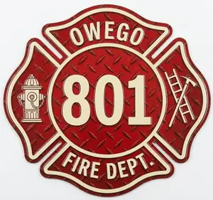 Owego Fire Department Window or Helmet Decal TT