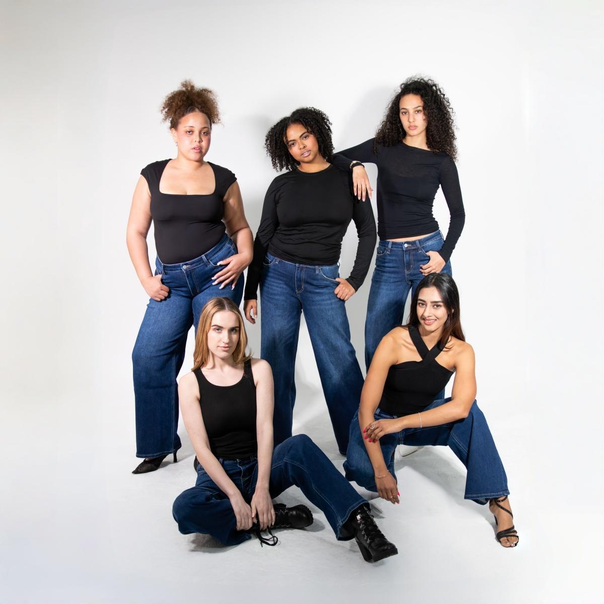 Magic ONESO Mid-low Rise Baggy Jeans Stretchy Wide Leg for Women Distressed Pants Womenswear Bottom 8001 Lady Basic Minimalist Comfortable Denim Tummy Control Curve Hugging Plus Size Regular Size BBL Spring Fashion Daily Outfits #TikTokShopSpringGlowUp