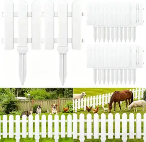 8/16-Pack Outdoor Pet Plastic Fence – Push-In Ground Stakes for Easy Installation – Keep Dogs & Cats Safe in Yard – Prevent Escape & Wandering – Protect Lawns, Flower Beds & Gardens – DIY Adjustable Barrier for Backyard, Patio & Garden tiktokshopspringglo