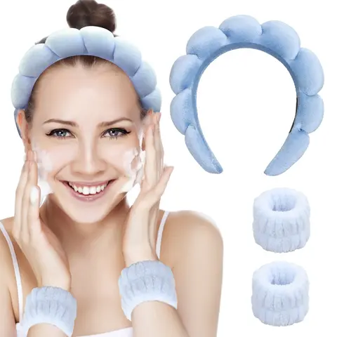 Doores Spa Headband for Women - Makeup Headband & Wrist Washband Set, Ideal for Face Washing, Mother's Day & Teen Gift#falldealsforyou