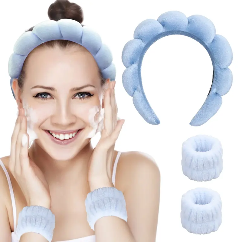 Doores Spa Headband for Women - Makeup Headband & Wrist Washband Set, Ideal for Face Washing, Mother's Day & Teen Gift#falldealsforyou