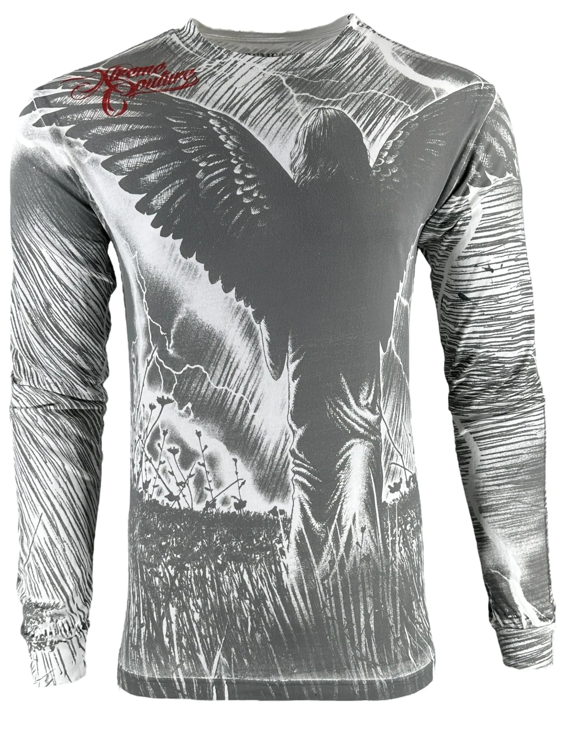 Xtreme Couture by Affliction Men's Field of Dreams T-Shirt - 100% Cotton Casual Crew Neck Tshirt with Front and Back Graphic Prints