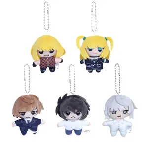 5 Style 9cm New Death Note Plush Toy Pendant Misa Amane Yagami Light Mihael Keehl L Lawliet Dolls For Kids Adults Birthday Gift