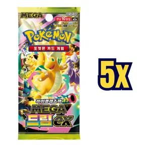 5x Mega Dream / Ascended Heroes Korean Booster Packs