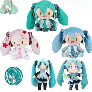 Cartoon 20cm Hatsune Miku Plush Doll Toy Anime sakura Miku snow Miku Character Kawaii Sitting posture Fufu Kids Christmas Gift