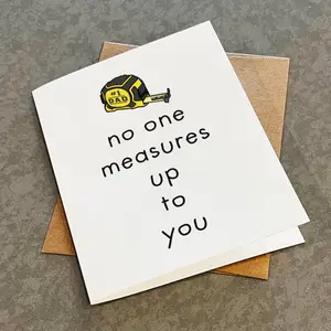 Funny Fathers Day Card: Handyman Dad, Mr. Fix It - A2 Matte White Greeting