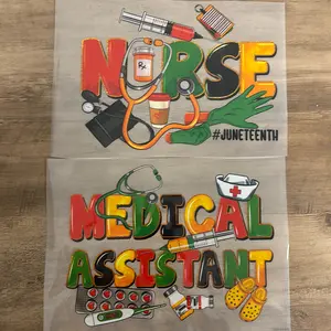 Juneteenth Healthcare DTF Transfer Bundle-Get 12 Transfers