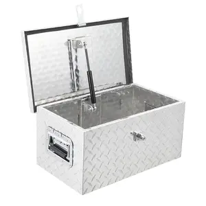 [NEW PRODUCT] Garvee 20 Inch Aluminum Diamond Plate Tool Box With Lock and Keys, Heavy Duty Waterproof Truck Storage Organizer Chest for Pick Up Truck Bed, Rv Trailer/Van With Side Handle