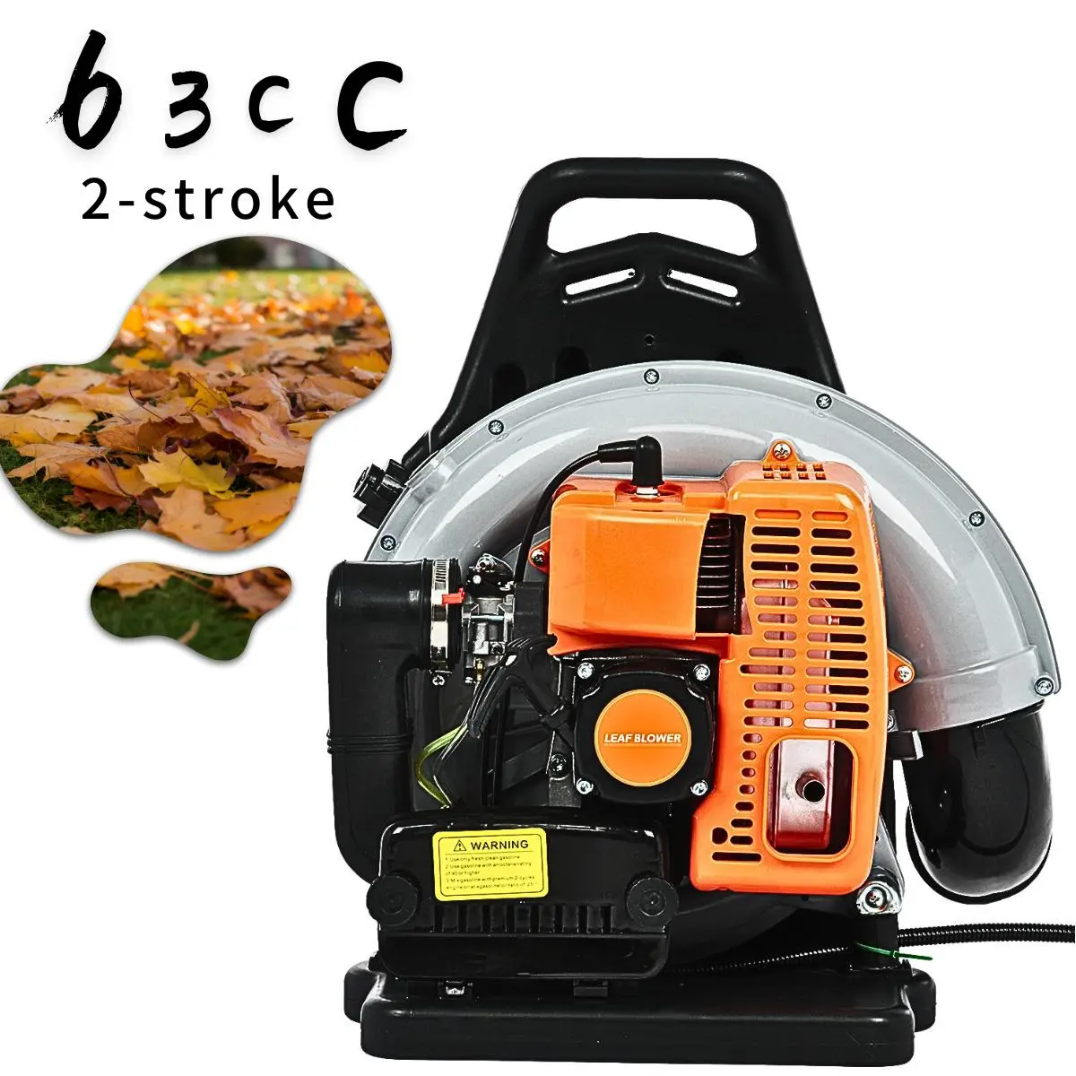 63CC High-Velocity Jet Blower | 2-Stroke Gas Powered for Leaf & Snow Removal | All-Season Outdoor Power Equipment, Multi-Purpose Garden Tool, Outdoor Users