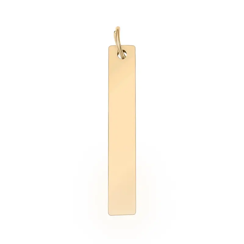 Steel Bonds - Cable chain paired with engrevable pendant. Tarnish and water resistant suitable for everyday wear! 18k gold PVD and stainless steel.