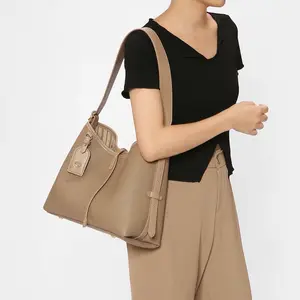 Luxury Large Capacity Tote  for Women, Summer Fashion   , Casual Daily Commute Handbag, Minimalist Designer Purse. single- Leather teri shoulder bag