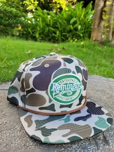 Remington Adjustable Camo Snapback Hat – Unisex Outdoor Trucker Cap with Rope, Hunting & Fishing Gift