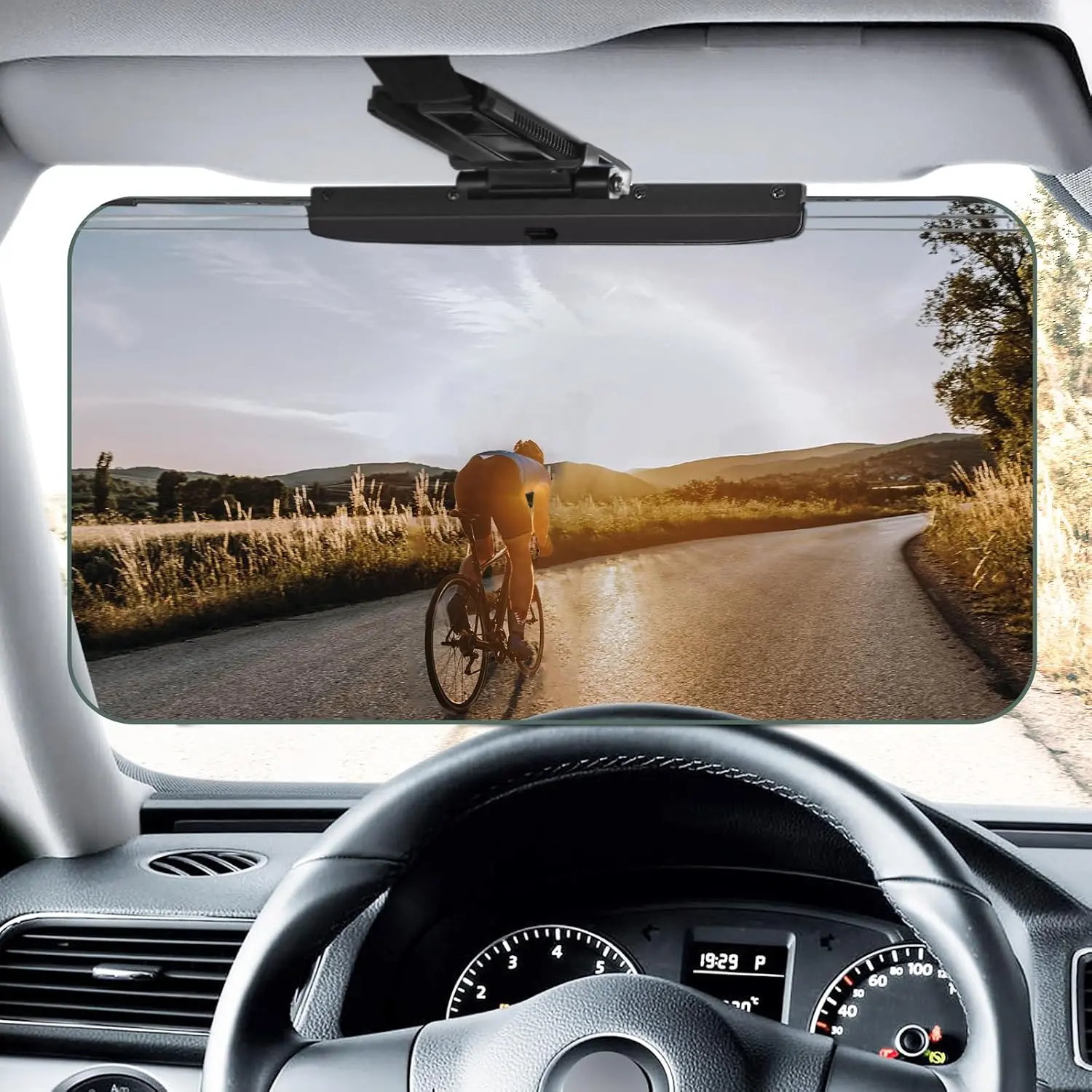 Sun Visor Extender for Cars，Adjustable Car Visor Extender Sun Blocker(UV400) ，Polarized Car Sun Visor，Safe Driving Extension for Glare，Clip on Sun Visors for Cars, Universal
