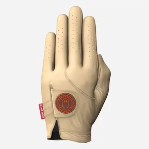 GHOST SAND Premium Golf Glove - AAA 100% Cabretta Leather with Signature Pull Tab, Soft Grip, and Moisture-Wicking Dry Cuff, USGA Conforming