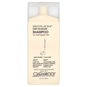 Giovanni Smooth As Silk, Deep Moisture Shampoo, For Damaged Hair, 2 fl oz (60 ml)