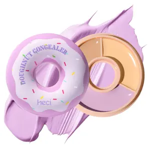 Three-Color Color-Correcting Concealer Cream, Peach, Brightening Blemish Coverage, Smooth Cream Texture, Makeup Primer