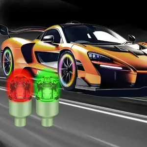 Vibration-Sensing LED Tire Valve Caps, Waterproof Wheel Light for Car Bike Motorcycle, Lights Up at Night Only When Wheels Are Moving