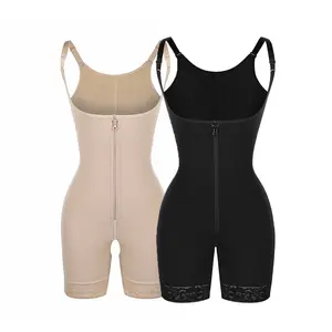 Black Double Strap Shapewear Bodysuit Solid Colour Comfort Skinny Shapewear Shoulder Straps Adjustable