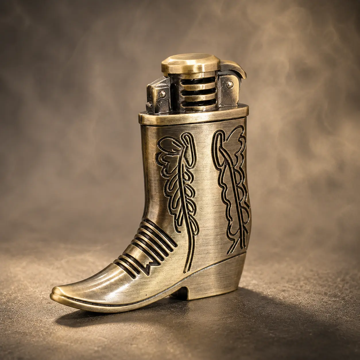 Mini Boot Shaped Lighter, Creative Western Cowboy Boot Design Refillable Torch Lighter, Unique Gift for Men & Collectors